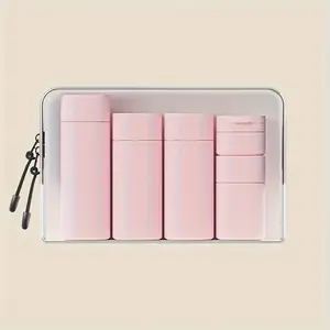 6-Piece Leak-Proof Travel Bottles Set TSA-Approved Refillable Cosmetic Containers Kit