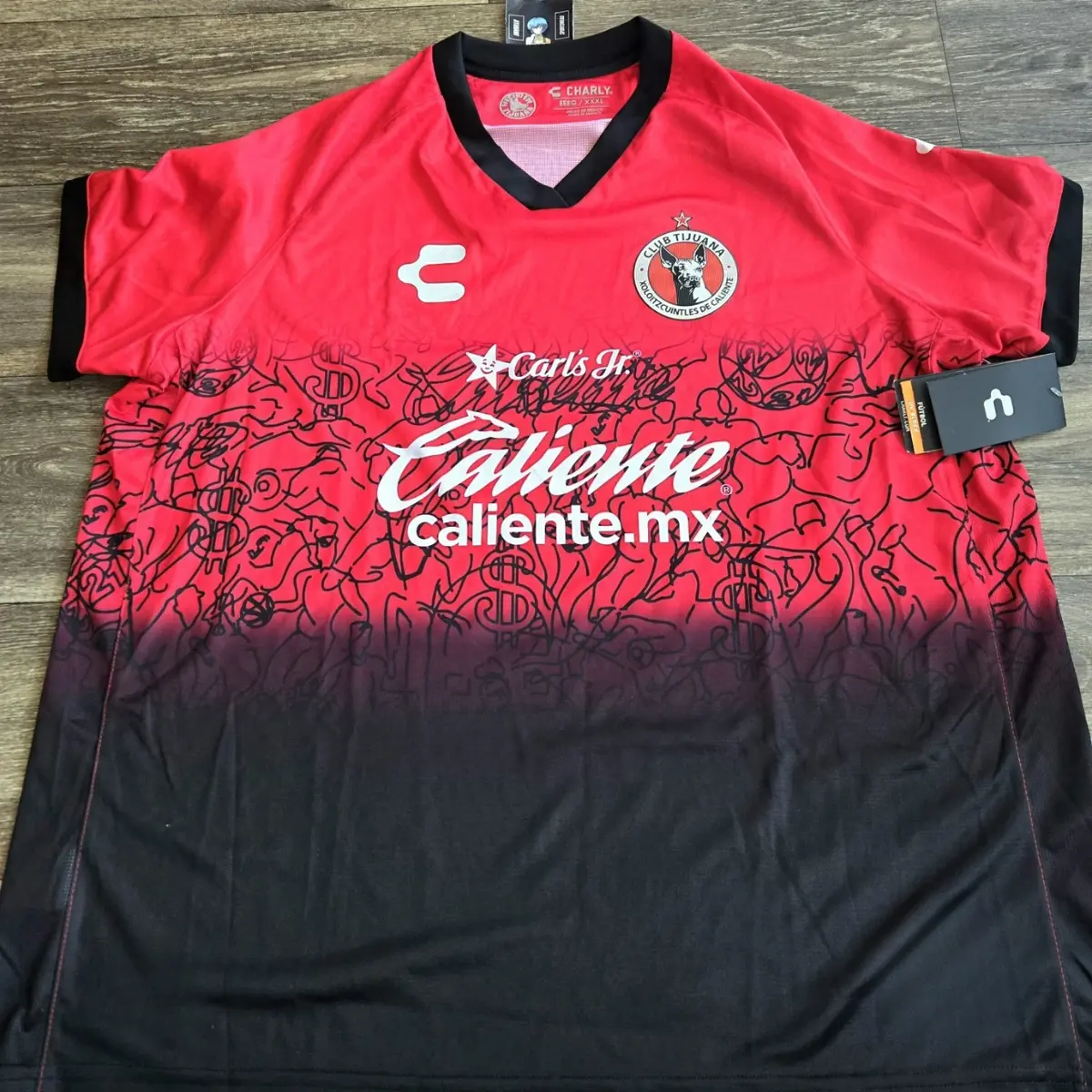 "Tijuana Xolos Pink Black Jersey" Football Fan Shirt, Gradient Streetwear Match Day Athletic Top