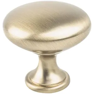 212 MAIN Berenson Traditional Advantage 1 Champagne Round Knob, Zinc Construction, Round Shape
