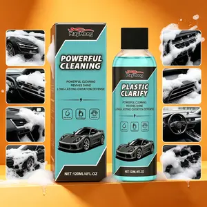 Rayhong Car Plastic Restorer, Interior Cleaner & Polishing Coating - Deep Cleans, Renews Faded Trim, Anti-Dust UV Protection, Long-Lasting Gloss, Quick Easy Use, No Residue, Safe for All Interior Plastics, Auto Detailing Refurbishment