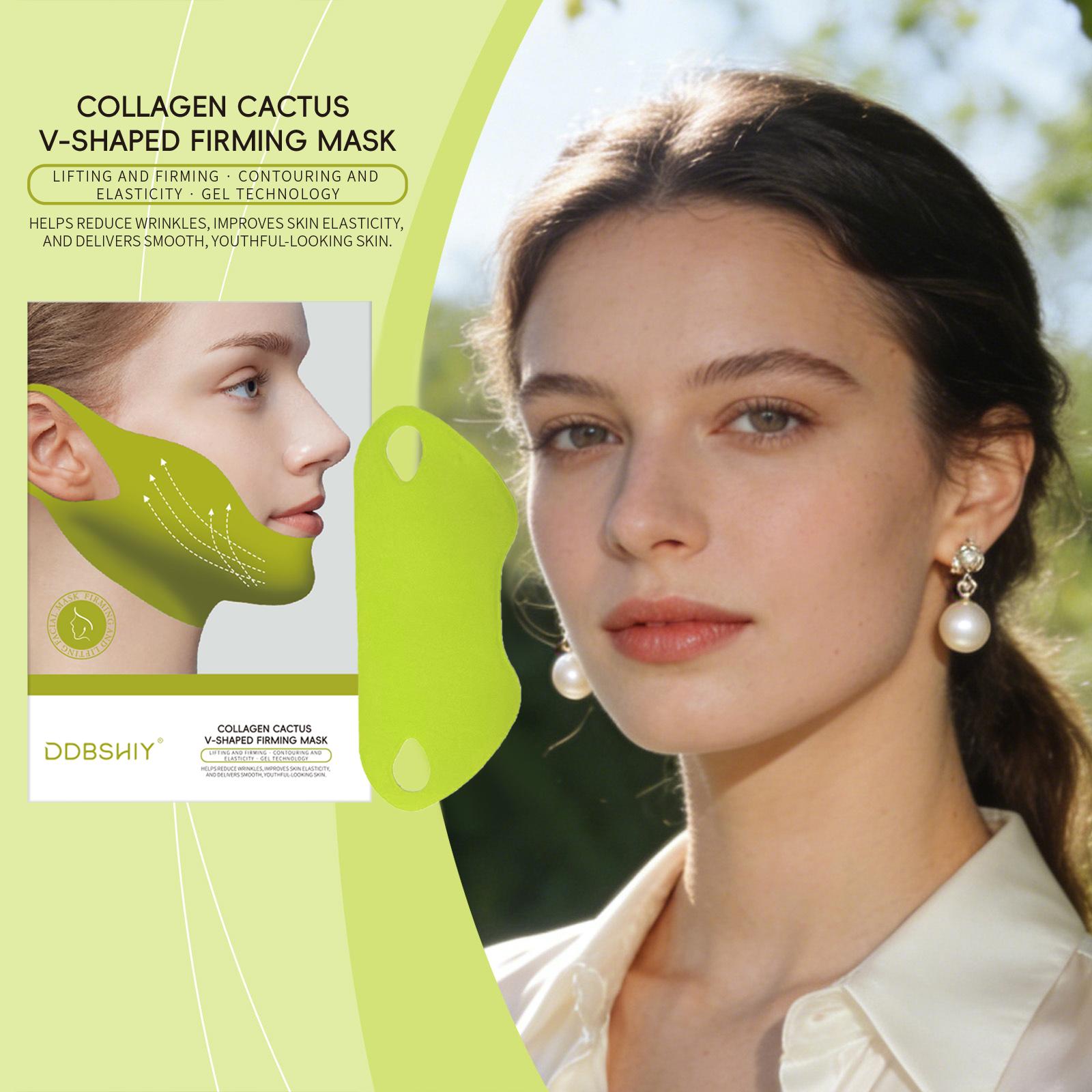 4-piece set *CACTOX V-LIFTING MEWING BAND with Cactus Cooling Reduce Puffiness & Pore Tightening for Visible Pore Care Skin Repair