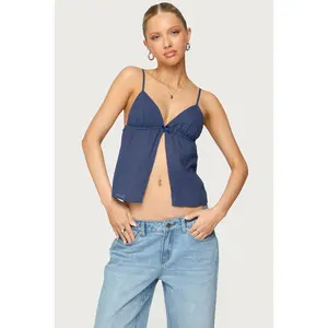Otis Eyelet Split Front Tank Top