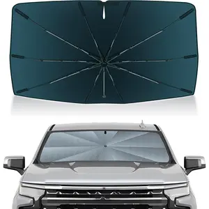 Autorder Windshield Sun Shade Umbrella for 2019-2026 Chevrolet Silverado/GMC Sierra Accessories,Upgraded Ice Crystal Material,Easy Setup Umbrella Sunshade for Car Windshield,100% Sun Blocking