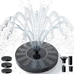 Solar Fountain Pump for Bird Bath Water Fountain  Solar Powered Fountain Pump,  Solar Panel Kit Water Pump,Outdoor Watering Submersible Pump for Pond, Pool, Garden, Fish Tank