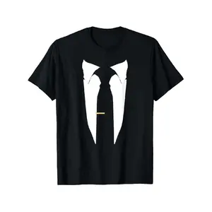 Suit Tie Wedding Tuxedo Prom Bachelor Ceremony T-Shirt, Loose style new unisex short-sleeved T-shirt, casual and comfortable, 100%cotton, S-XXXL
