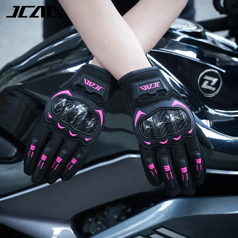 JCAA Summer Mesh Motorcycle Gloves Breathable Touch Screen Men Women Moto Racing Lightweight Riding Gear Motocross Cycling Gloves Rider Gloves