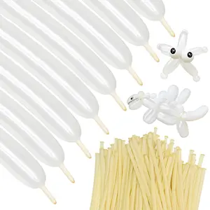 Transparent Thick Long Balloons, Arch Building, Latex Animal Shapes, Thin Birthday Balloons, Kids Party Decorations, 100 Pack