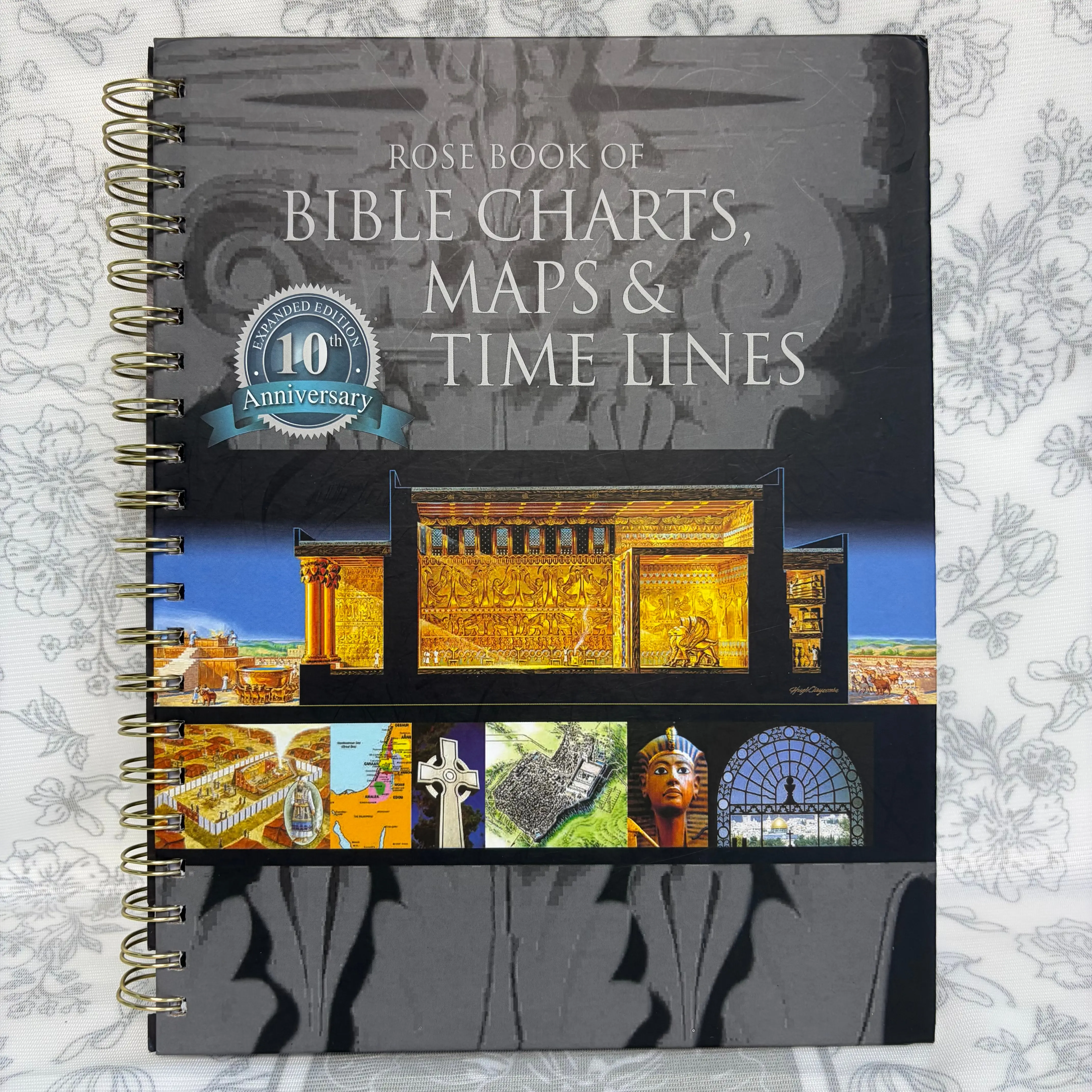 Bible Maps Spiral Bound Note Book of Bible Charts 10th Anniversary Edition - 230-Page Ultimate Bible Study Tool with 24” Fold-Outs, 37 Added Pages, for Personal & Group Use - Mid-Year Sale (Office/School Educational Supplies)