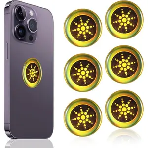 EMF Protection Stickers - Quantum Shield for Phone, Airpods, Fridge, and Laptop - 96.43% Less Mobile Radiation Electronic Accessories EMFProtectionStickers Gold for Devices Smartphone Cellphone