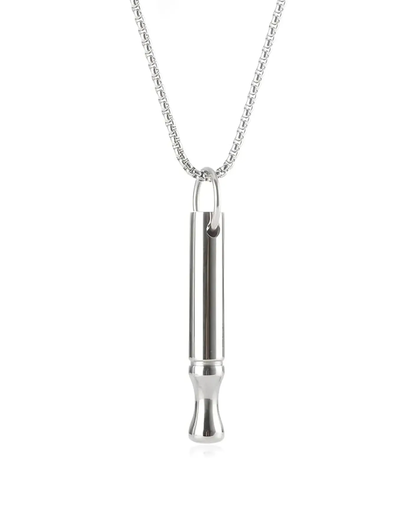 Stainless Steel Breath Necklace, Breath Focus, Guided Breathing, Anxiety Relief Pendant, Meditation Jewelry, Mindfulness, Unisex Stress Reduction Accessory, Relaxation, Fashion Accessories, Perfect for Men and Women, Minimalist Chain Necklaces