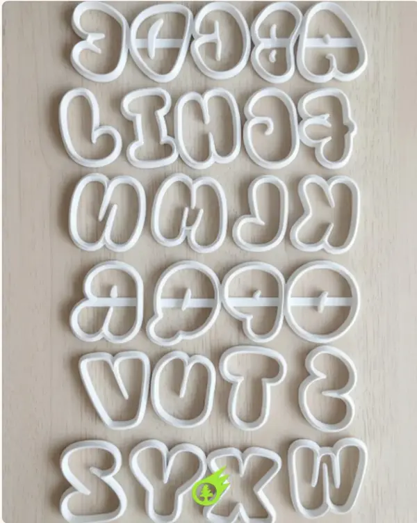 Chunky Alphabet Cutter Set for Baking Crafts Playdough Clay Fondant