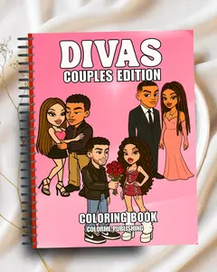 Divas Couples Edition Fashion Coloring Book: 30 Coloring Pages, Dolls - Spiral Edition Physical Book