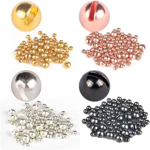 200pcs/lot Fly Tying Tungsten Beads Slotted Tungsten Nymph Head Ball for Fly Tying Materials 1.5-6.4mm All Sizes 4 Colors Combination