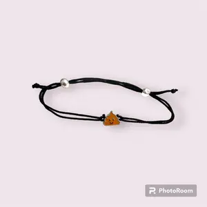 Charm Popz Chocolate Ice Cream adjustable & interchangeable black cord bracelet