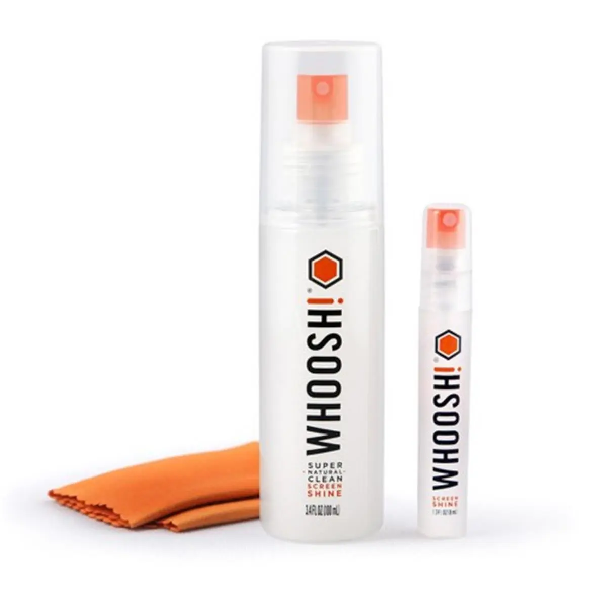 212 MAIN Whoosh 31100BMLSSR Smartphone Cleaner, Dual-Size Set (100ml Desk Container, 8ml Pocket Container), Includes Cloth