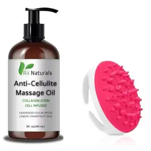 Rii Naturals Anti Cellulite Massage Oil and massager Body Care Comfort Smoothing Cosmetic