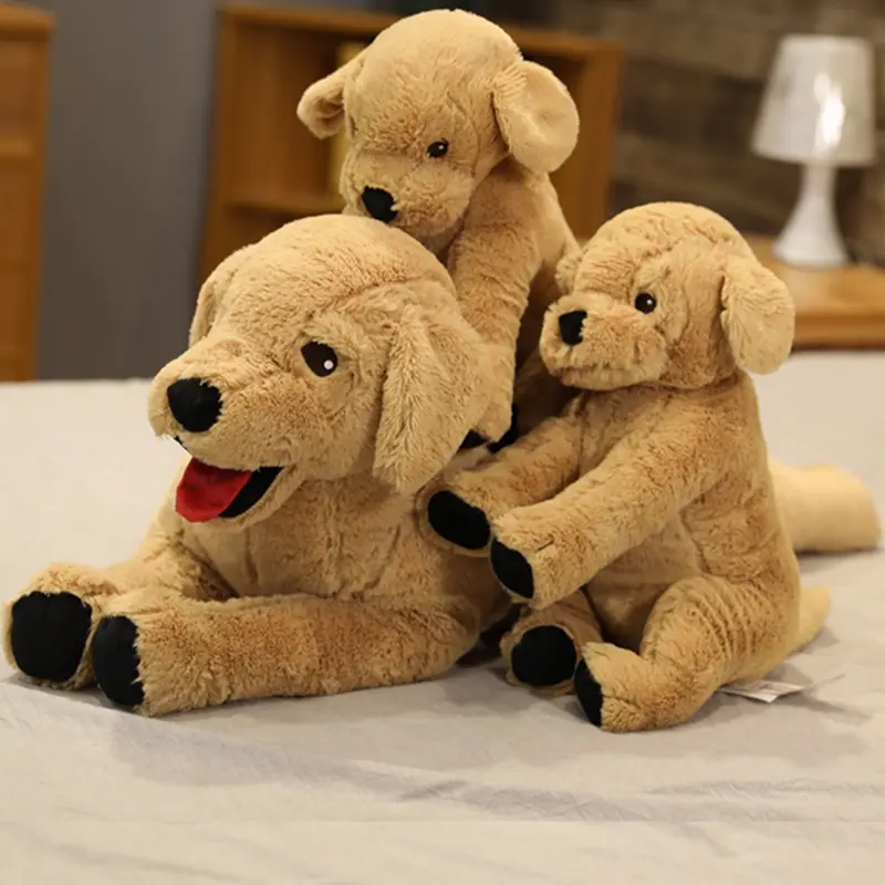 Realistic Look Soft Plush Labrador Dog Stuffed Toy - 35/75cm Unisex XL Model Simulation Puppy Doll, Creative Children's Birthday Gift