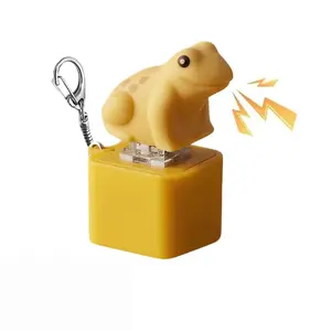 Lizard, Frog & Coquí Button Keychain – Rechargeable LED Light, Color-Changing Sound Toy | Valentine’s Gift for Kids & Adults Keychain Press Fun Toy Stress Relief