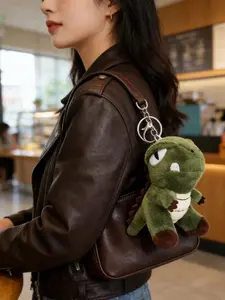 Creative Dinosaur Plush Keychain Charm, Cute Dinosaur Backpack Pendant, Adorable Dinosaur Couple Key Ring Accessory, Soft Toy Bag Decoration