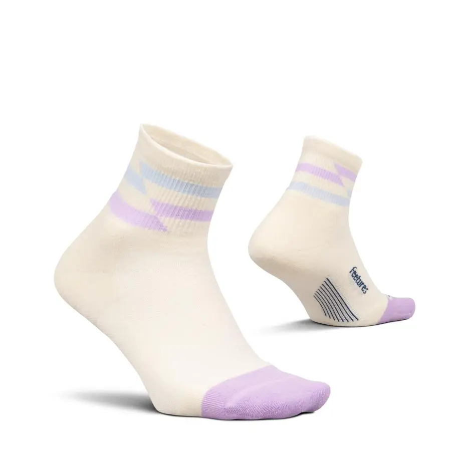 Feetures Elite Max Cushion Quarter Sock- Athletic Running Socks for Men & Women, Targeted Compression, Moisture Wicking