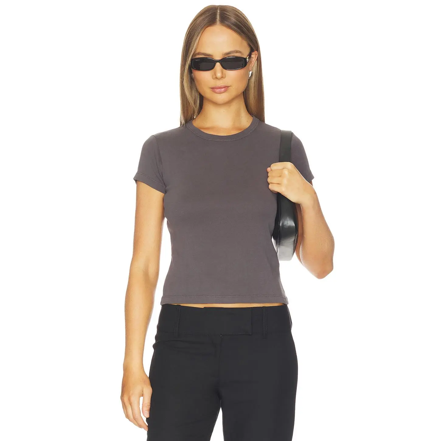 St. Agni Organic Cotton Baby Tee in Soot