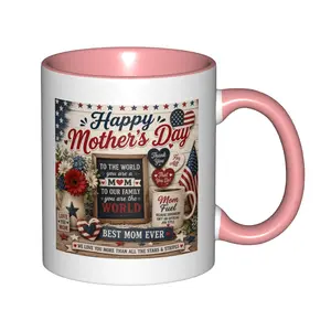 Custom Ceramic Mug - 11oz (330ml, 82x95mm) Sturdy Reusable Washable Coffee Cup, Premium Quality with Comfortable Grip, Fully Personalizable for Mother's Day Gifts, Home Supplies