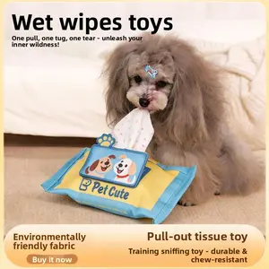 New Pet Toys Sniffing Training Wet Wipes Paper Towels Double Squeakers Extra-Long Tug Design Hidden Food Leakage Puzzle Training dog toys squeaky noise dog accessories dog targetpet corrector Puppy Toys Pet Toys DogChewToysdog products