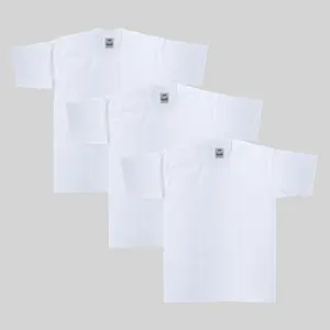 3-Pack Pro Club Men's Heavyweight Cotton Short Sleeve Crew Neck T-Shirt