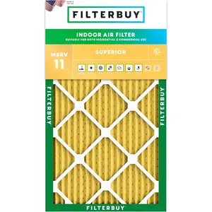 Filterbuy 12x22x1 Air Filter (1-Pack), Pleated MERV 11 Allergen Defense HVAC AC Furnace Air Filters (Actual Size: 12.00 x 22.00 x 1.00 Inches)