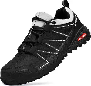 Men's Trail Running Shoes Waterproof Lightweight Non-Slip Walking Hiking Sneakers Oxford Fabric EVA Midsole Outdoor Sports