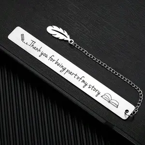 Stainless Steel Bookmark, 1 Count Creative Letter Pattern Bookmark with Gift Box, Birthday Gift for Friends, Teacher Thank You Gift, Graduation Gift
