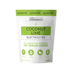 Just Ingredients Coconut Lime Electrolytes – 30‑Serving Hydration Drink Mix with Coconut Water, Sea Salt, and Trace Minerals – Supports Hydration, Recovery, and Electrolyte Balance*