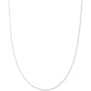 2MM Stainless Steel Necklace - Thin Cable Chain for Women & Men, Silver Chains for Pendant Addition or Alone - 16-30 Inch Available