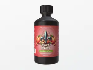 Fleur De Flavor Peach Cobbler Emulsion – Sweet Baked Peach Flavor (4 oz) Baking Taffy