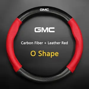 Chevrolet Gmc Steering Wheel Cover, Carbon Fiber Leather, Fits Cruze, Captiva, Lacetti, Aveo, Niva, Spark, Sonic, Trax, Camaro