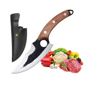 Viking Chef Knife, Stainless Steel Bone Knife, 1 Count Hand Forged Kitchen Knife, Multifunctional Kitchen Cutter for Home Dining Room Barbecue, Christmas Gift