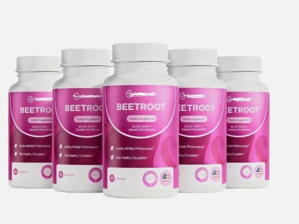 6 Pack Rosabella Organic Beet Root Capsules - 1300mg Beet Root Powder Aids Healthy Circulation & Vitality, Non-GMO, Beet Root Supplement - 60 Capsules, 30-Day Supply