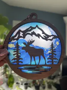 Moose Suncatcher for Sunny Window