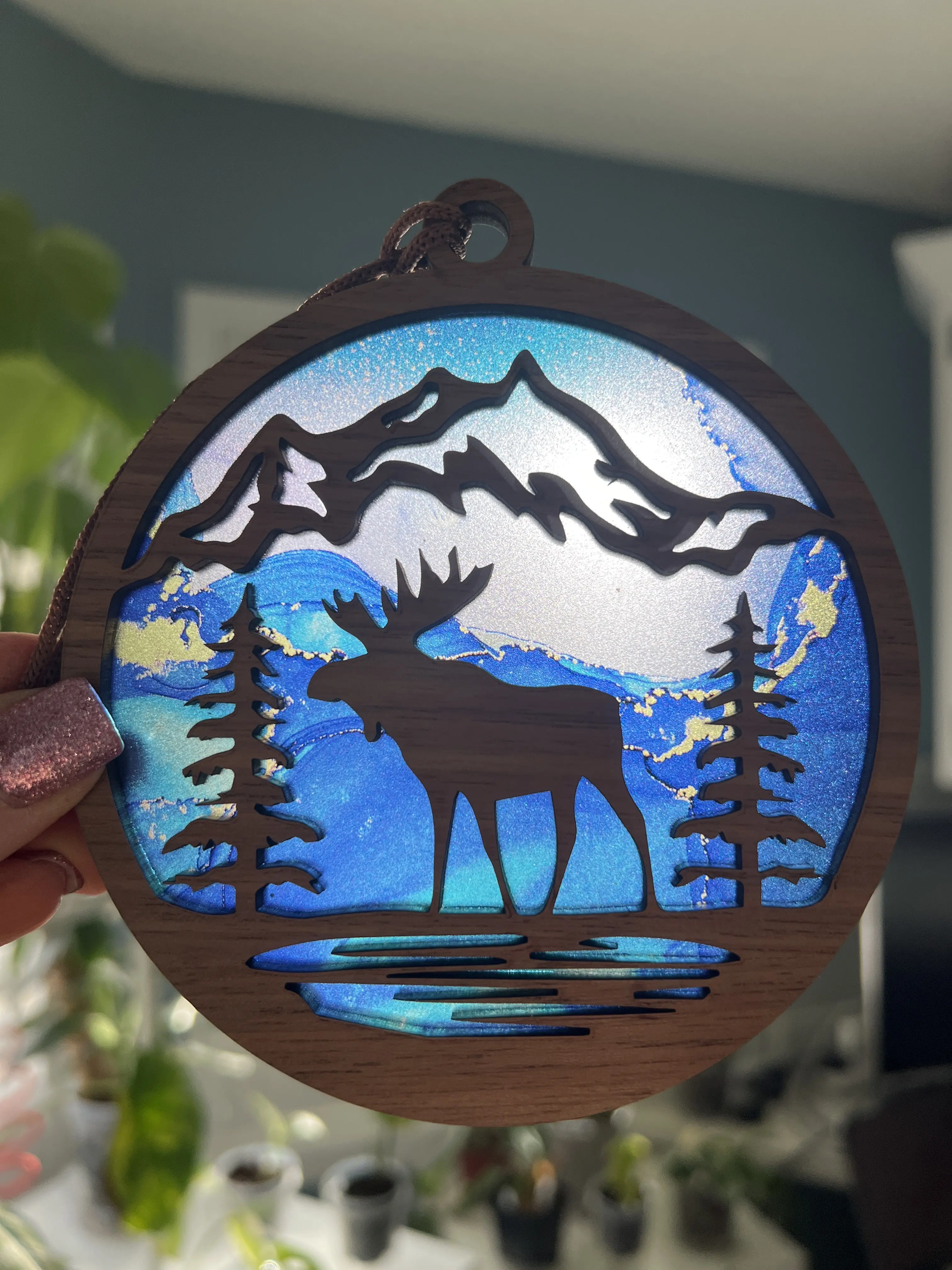 Moose Suncatcher for Sunny Window