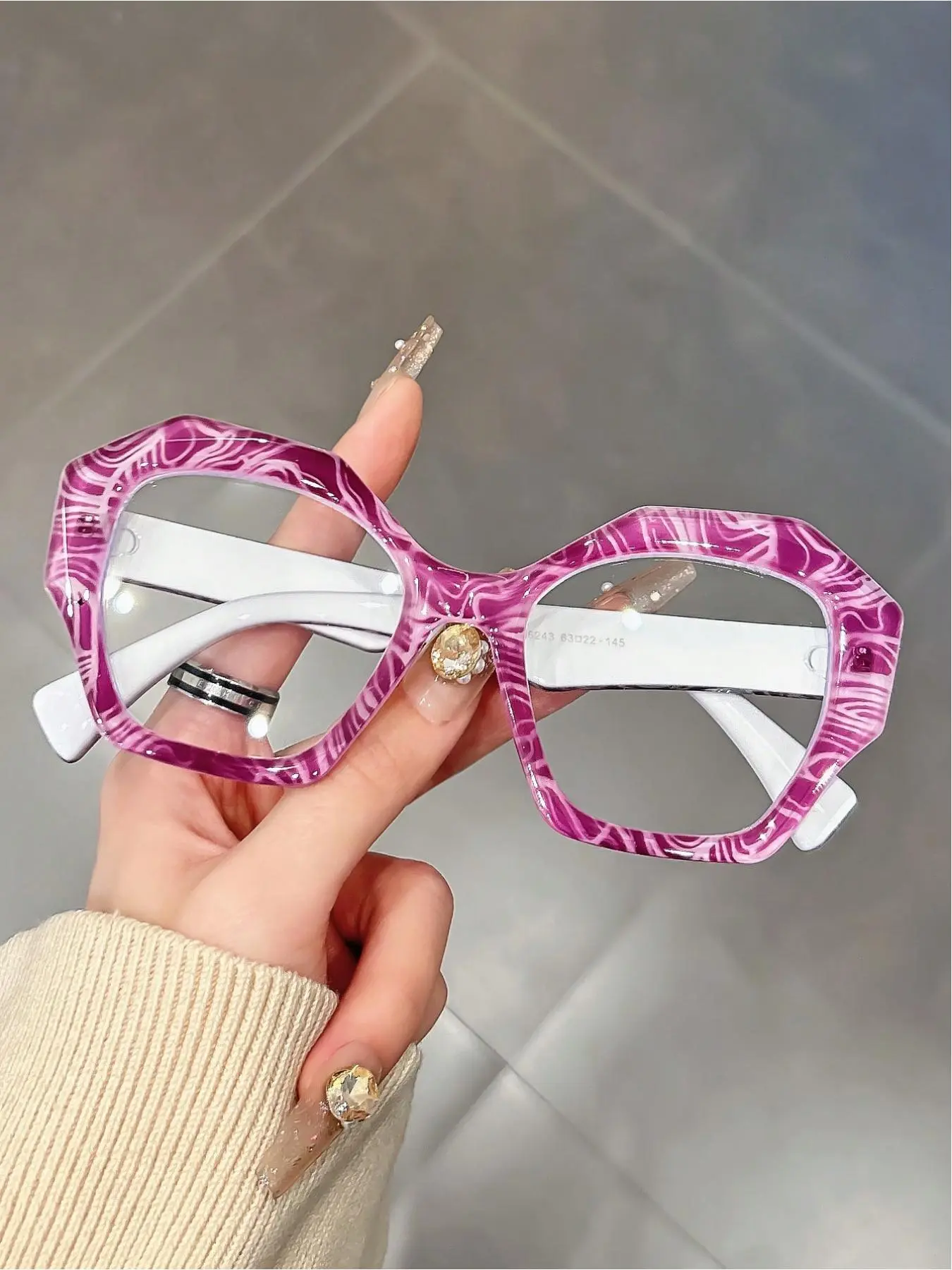 Ditsy Floral Pattern Eyeglasses Frame, Fashionable Eyeglasses for Women & Men, Fashion Eyeglasses for Work, Daily Clothing Decor, Perfect for Student Daily Use