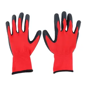 12-Pair Crinkle Latex Rubber Hand-Coated Protective Work Gloves, Multi-Use Safety Gloves for Men and Women, Ideal for Construction and Gardening