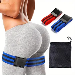 4-Piece Quick Release Elastic Blood Flow Restriction Bands for Arms, Legs and Hips - Polyester Clogging Training Resistance Bands, Home Gym Workout, Build Muscle Without Weight Lifting, Home Workout Equipment, Fitness Training Band