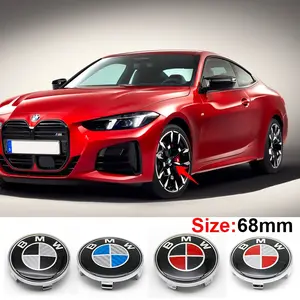 Bmw 68mm Fiber Style Wheel HUB Center Cap, Universal Wheel Cap Replacement, Car Logo Wheel Center Cover, Vehicle Wheel Decoration Accessory, Wheel Covers