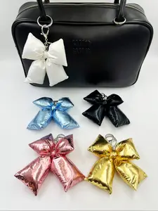 Cute Bow Keychain, Large Glossy Ribbon Design, Perfect for Girls' Bags & Backpacks, Adorable Style Accessory, Cute Charms Keychain