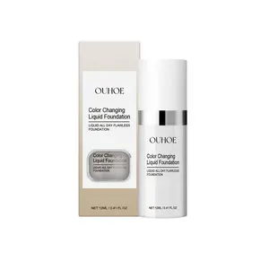 OUHOE Warm Color Changing Liquid Foundation, Brightening And Easy Natural Concealer Light Base Makeup Skin Tone Pure And Moisturizing Liquid Foundation Aloe Aloe Vera Daily Aloe Cosmetic Aloe Moisturize Aloe Hydrate Moisturizer Moisture