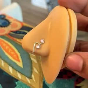 Pinky Nose Cuff Non-Piercing Jewelry in Silver Gold Copper & Bronze Tarnish Resistant Wire Fashion Accessory