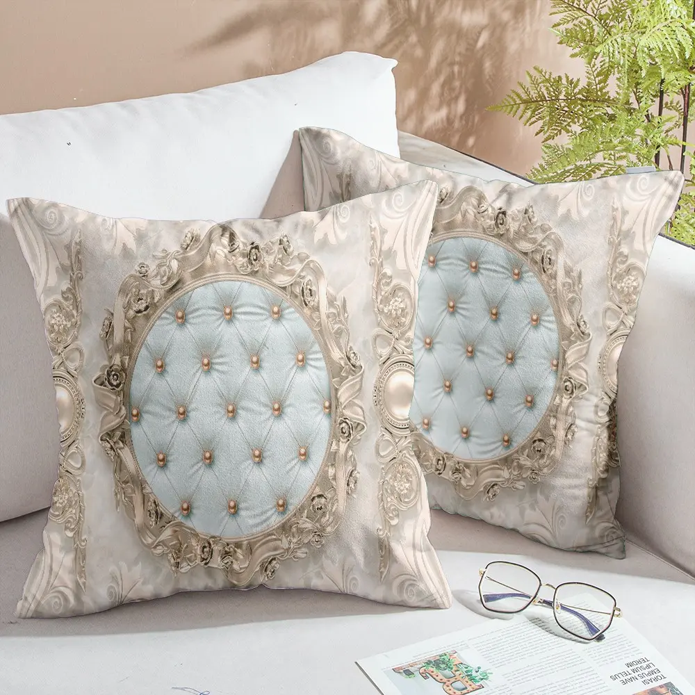 [Popular Choice]2PCS, pillow cover, pillow case, Bohemian theme pillow cover, pillow towel, retro floral pattern cushion cover, suitable for living room and bedroom sofa and chair (excluding pillow core).