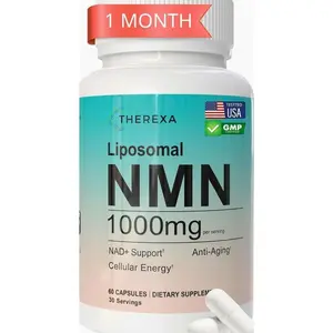 NMN Supplement 1000mg Pure - Liposomal NMN for NAD+ Supplement, Tested in USA, 60 Capsules