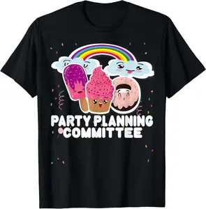 100% Cotton Unisex Party Planning Committee Funny Crew Team for Men and Women T-Shirt