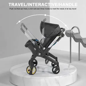 (No Base)Baby Stroller  ,NewbornStroller,Foldable Stroller Legs,Equipped with ChestClip,One-Click Contraction Function,Alloy MetalMaterial,4-wheel Travel Toddler Stroller pink uv protection